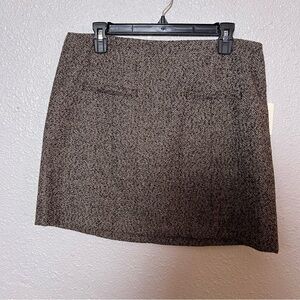 a.n.a Brown Herringbone Mini Skirt